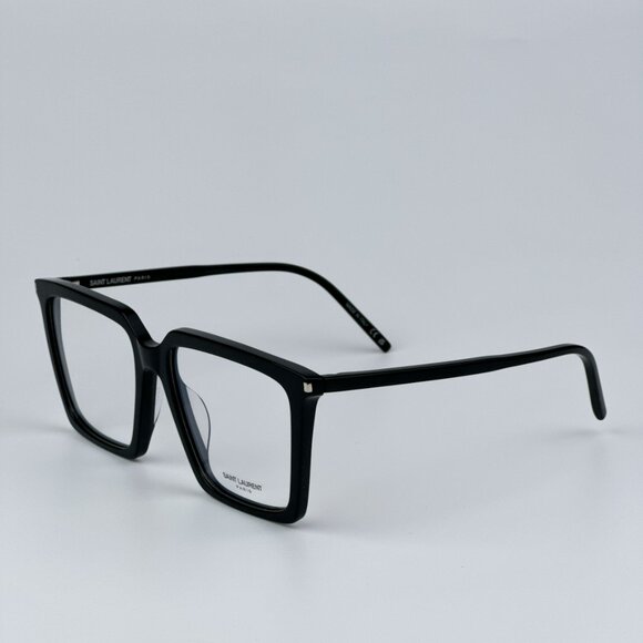 Saint Laurent SL474OPT 001 BRAND NEW Eyeglasses Black Square Unisex - Picture 6 of 12